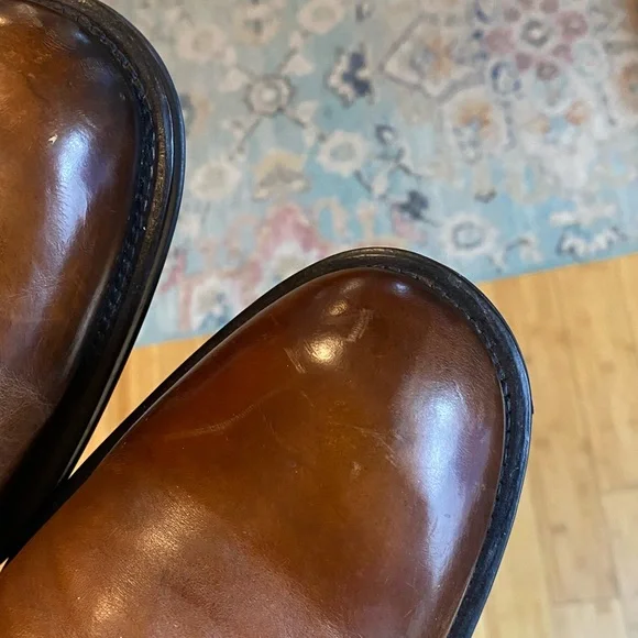 TO BOOT NEW YORK Adam Derrick Men's Brown Leather Boot Ankle Italy 11 46512 - Picture 7 of 10